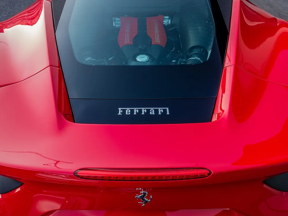 Red Ferrari sports car
