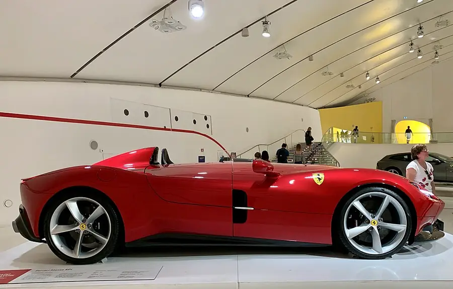 Ferrari on display at the Enzo Ferrari Museum in Modena
